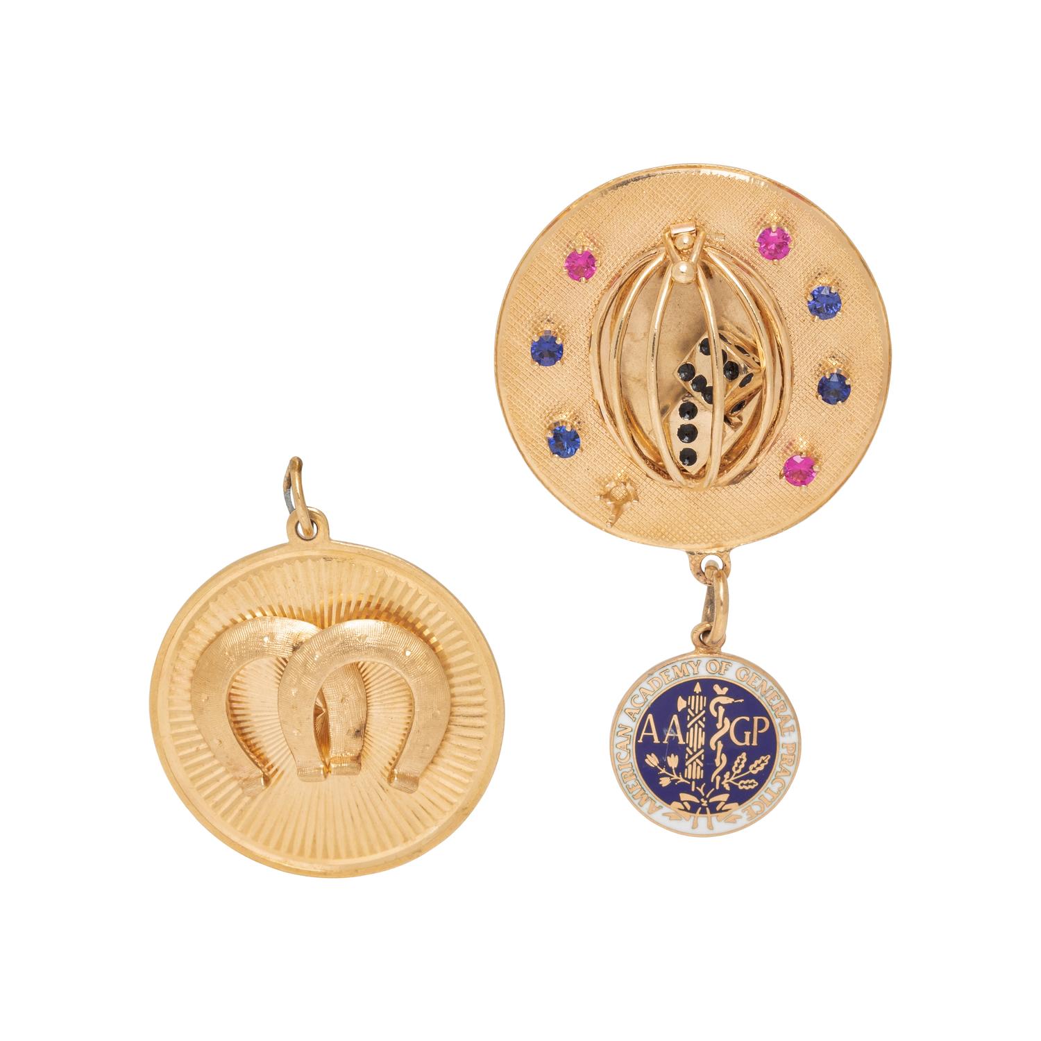 COLLECTION OF YELLOW GOLD CHARMS