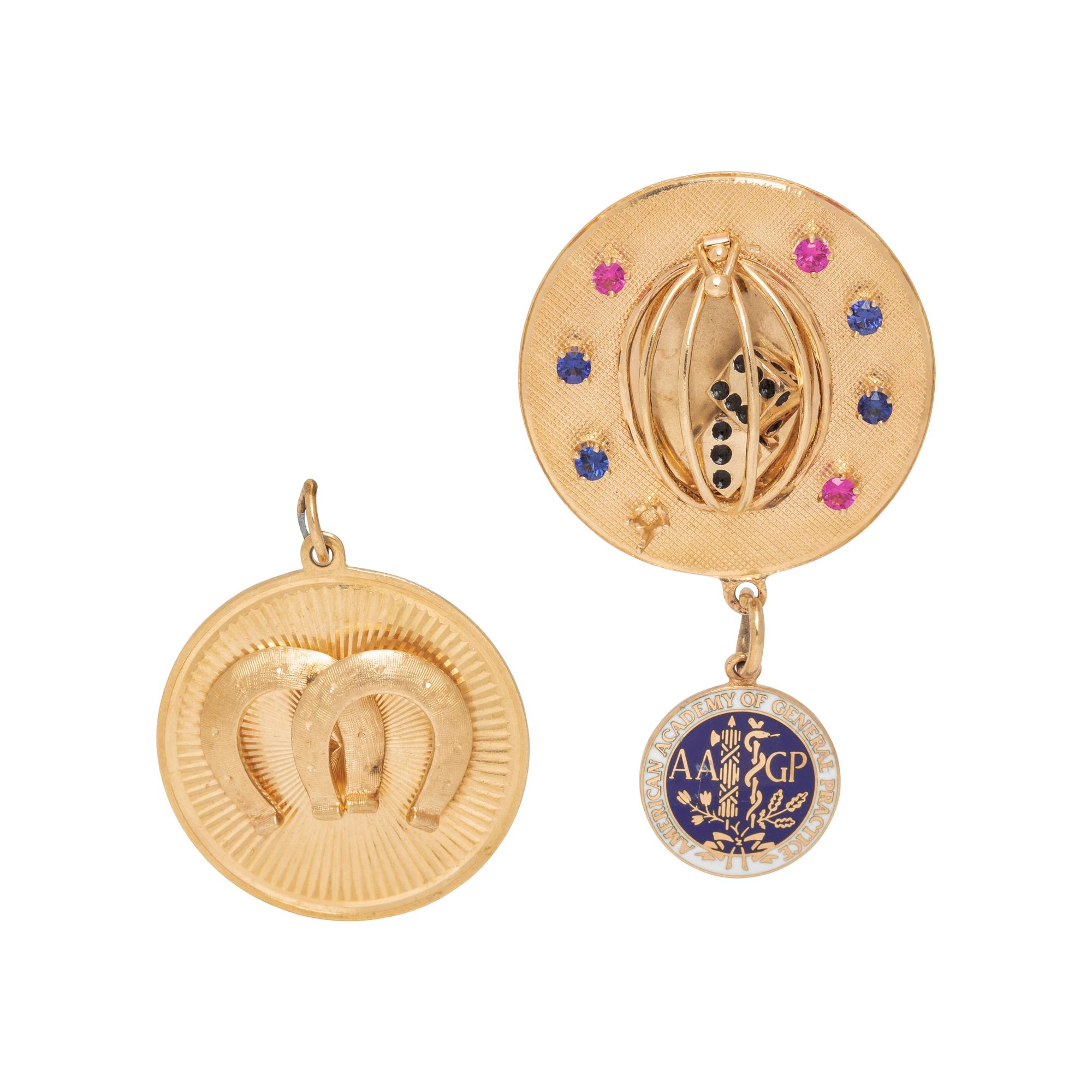 COLLECTION OF YELLOW GOLD CHARMS