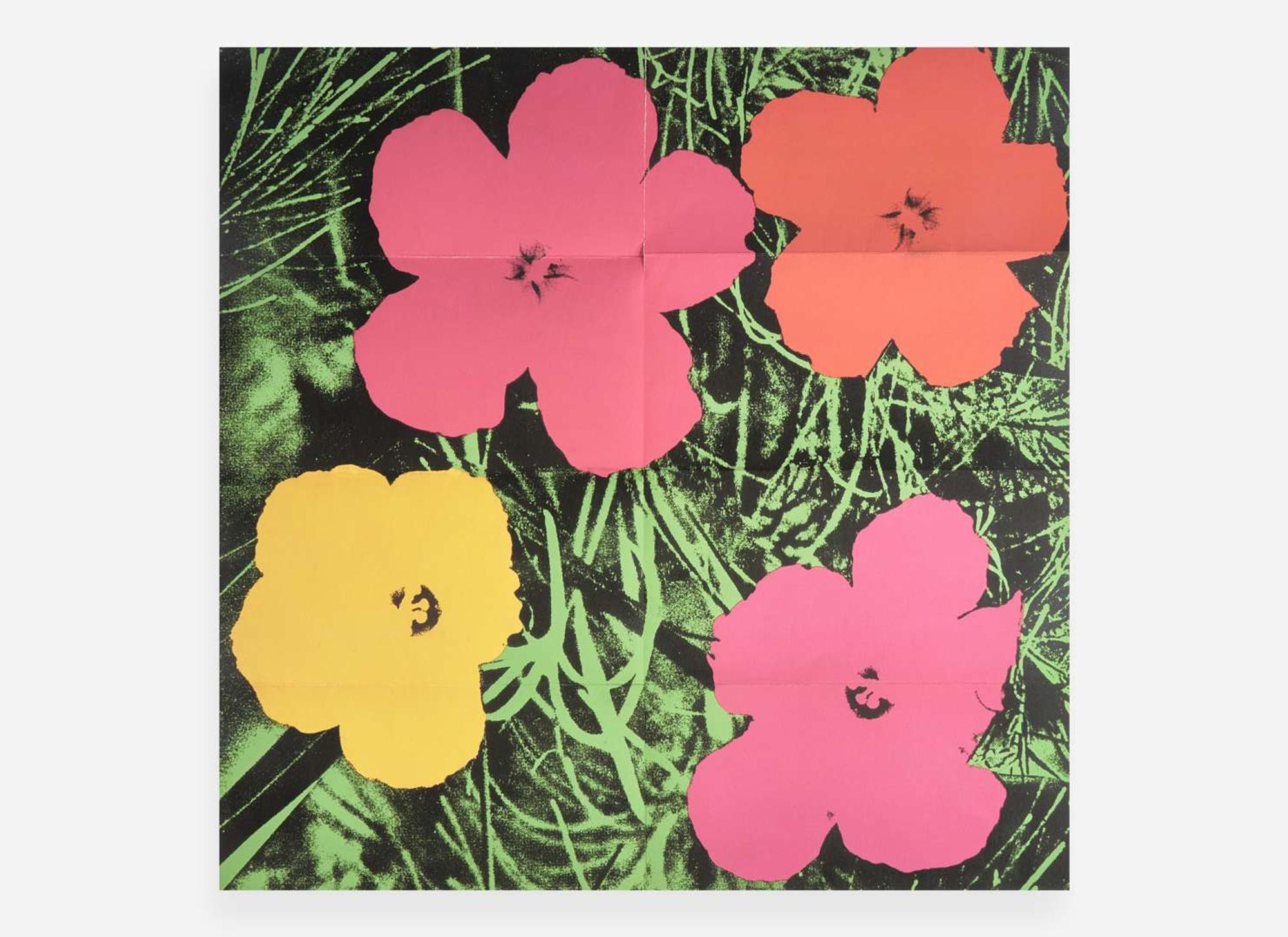 [Art] [Warhol, Andy]: Printed Invitation to the “Flowers” Show at Leo Castelli