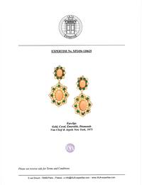 VAN CLEEF & ARPELS, CORAL, DIAMOND, AND EMERALD JEWELRY SUITE