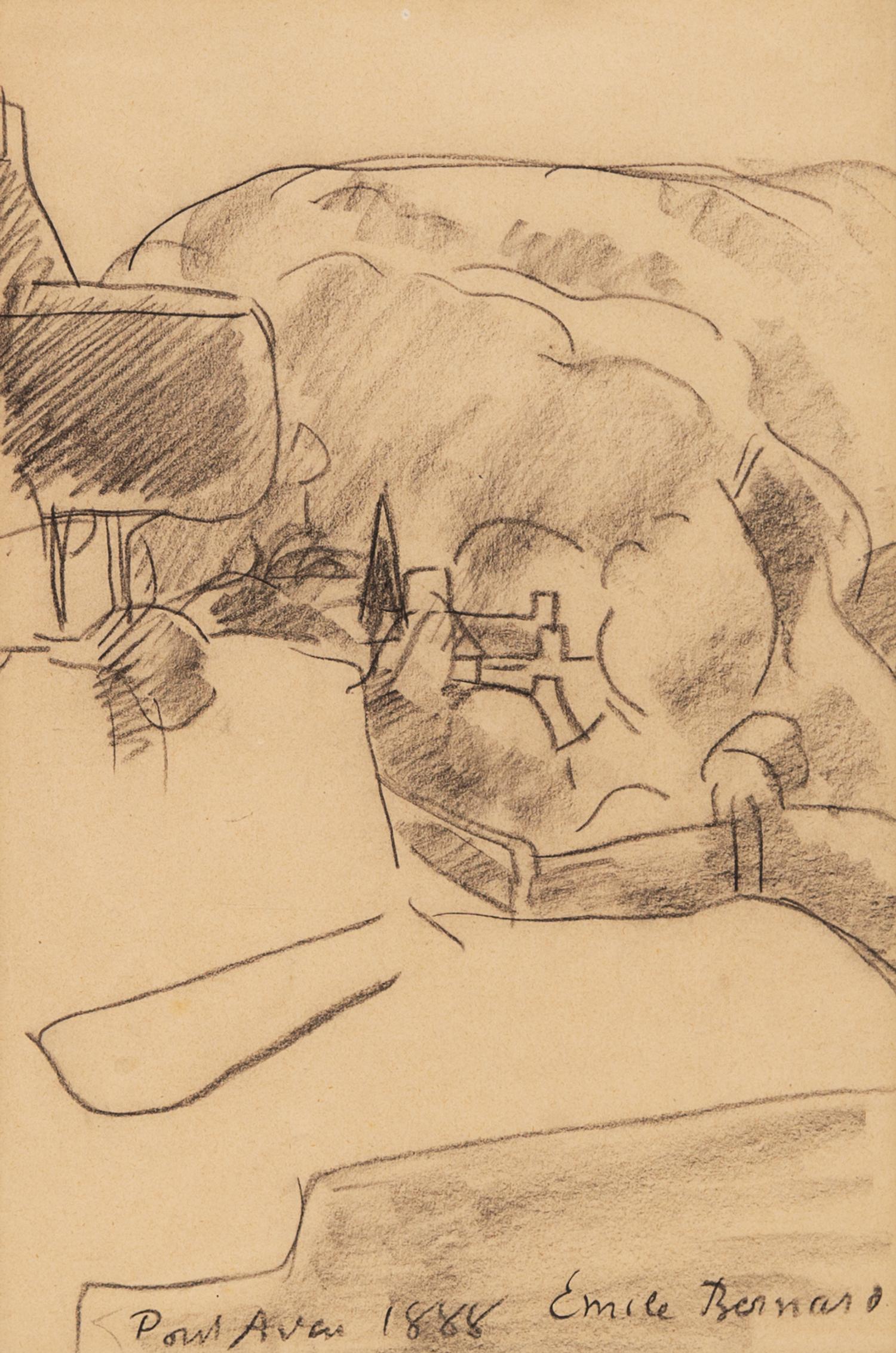 Émile Bernard, (French, 1868-1941), Paysage de Pont-Aven, 1888