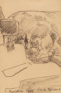 Émile Bernard, (French, 1868-1941), Paysage de Pont-Aven, 1888