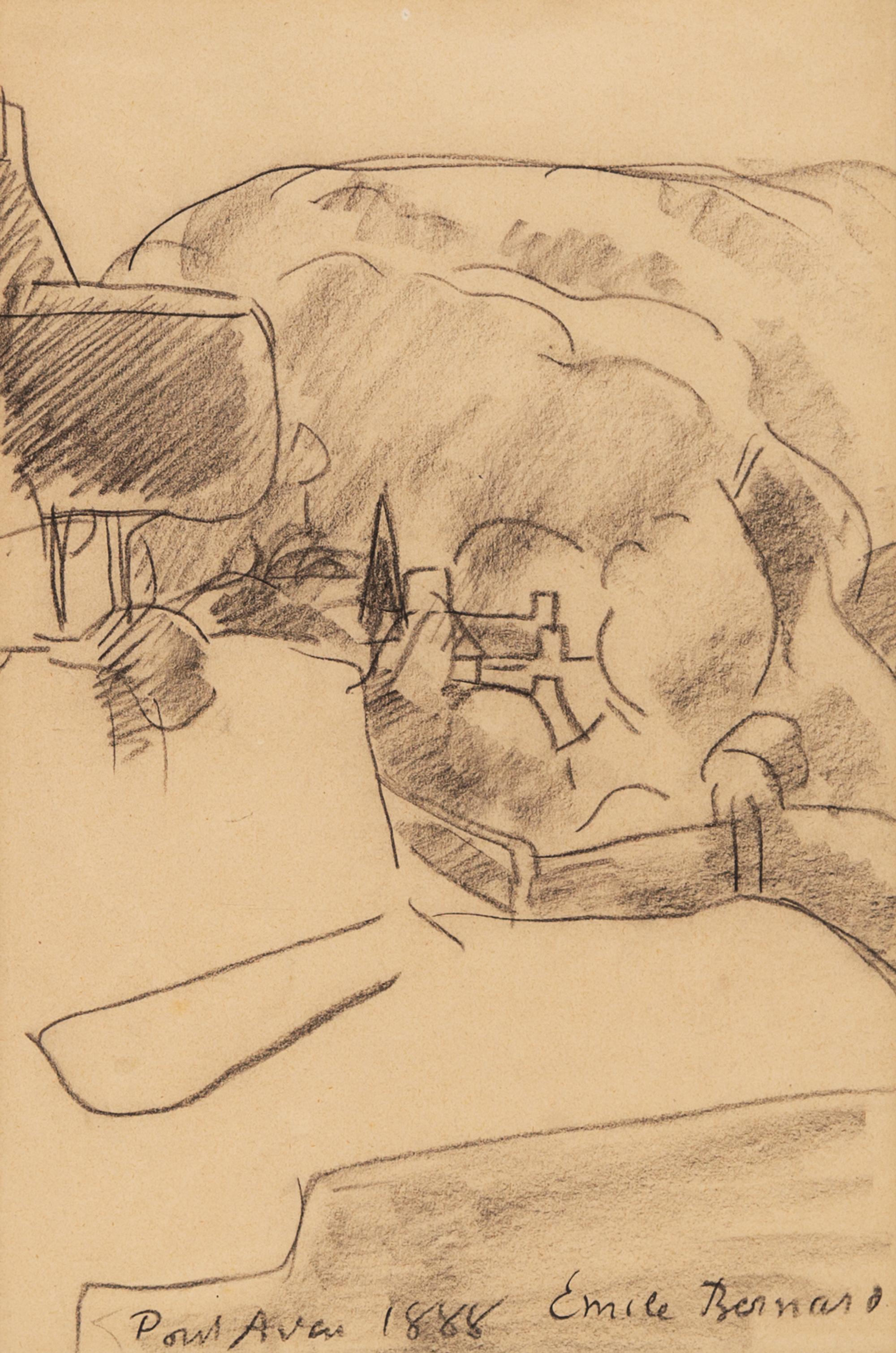 Émile Bernard, (French, 1868-1941), Paysage de Pont-Aven, 1888