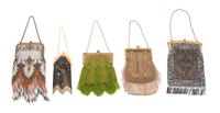 A Collection of Beaded Evening Bags Height of tallest 11 3/4 inches.