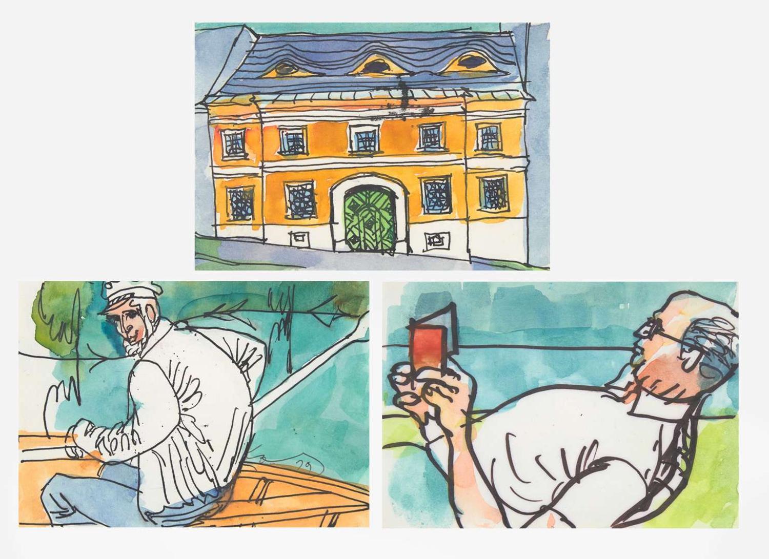 Henry Koerner (American/Austrian, 1915–1991) - Set of Handmade Post Cards