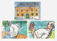 Henry Koerner (American/Austrian, 1915–1991) - Set of Handmade Post Cards