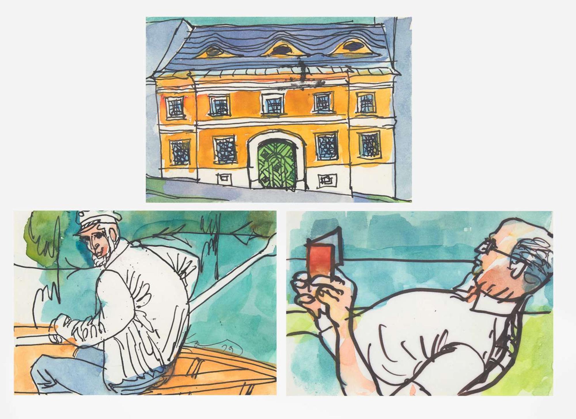 Henry Koerner (American/Austrian, 1915–1991) - Set of Handmade Post Cards