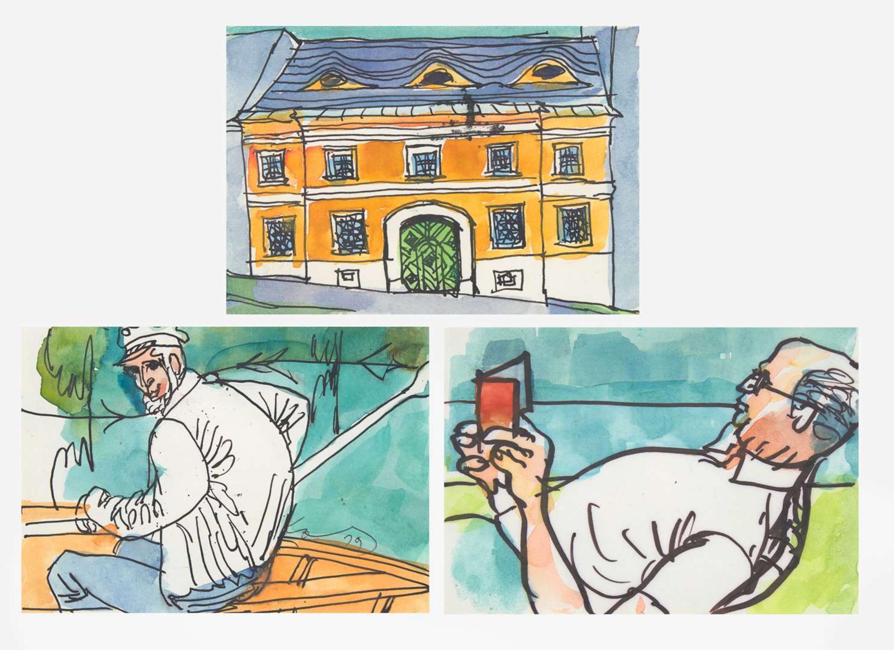Henry Koerner (American/Austrian, 1915–1991) - Set of Handmade Post Cards