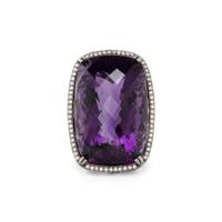 AMETHYST AND DIAMOND RING