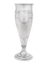 A German Art Nouveau Silver Trumpet Vase