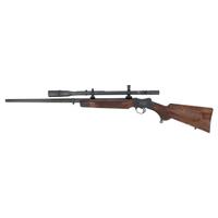**C.C. Johnson Upgraded Engraved Martini Rifle in .218 Bee Improved with Unertl Scope
