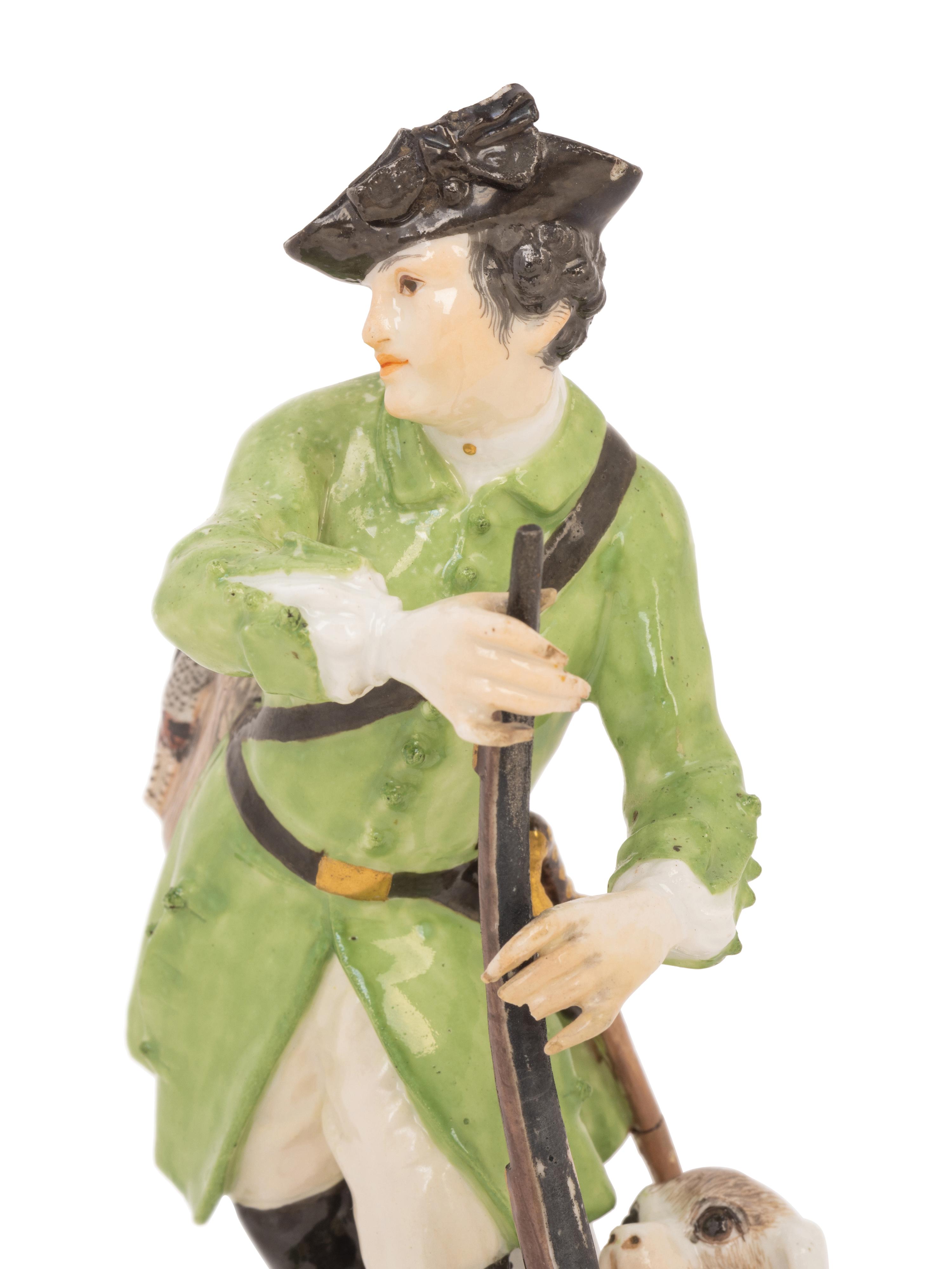 A Meissen Porcelain Figure of a Hunter