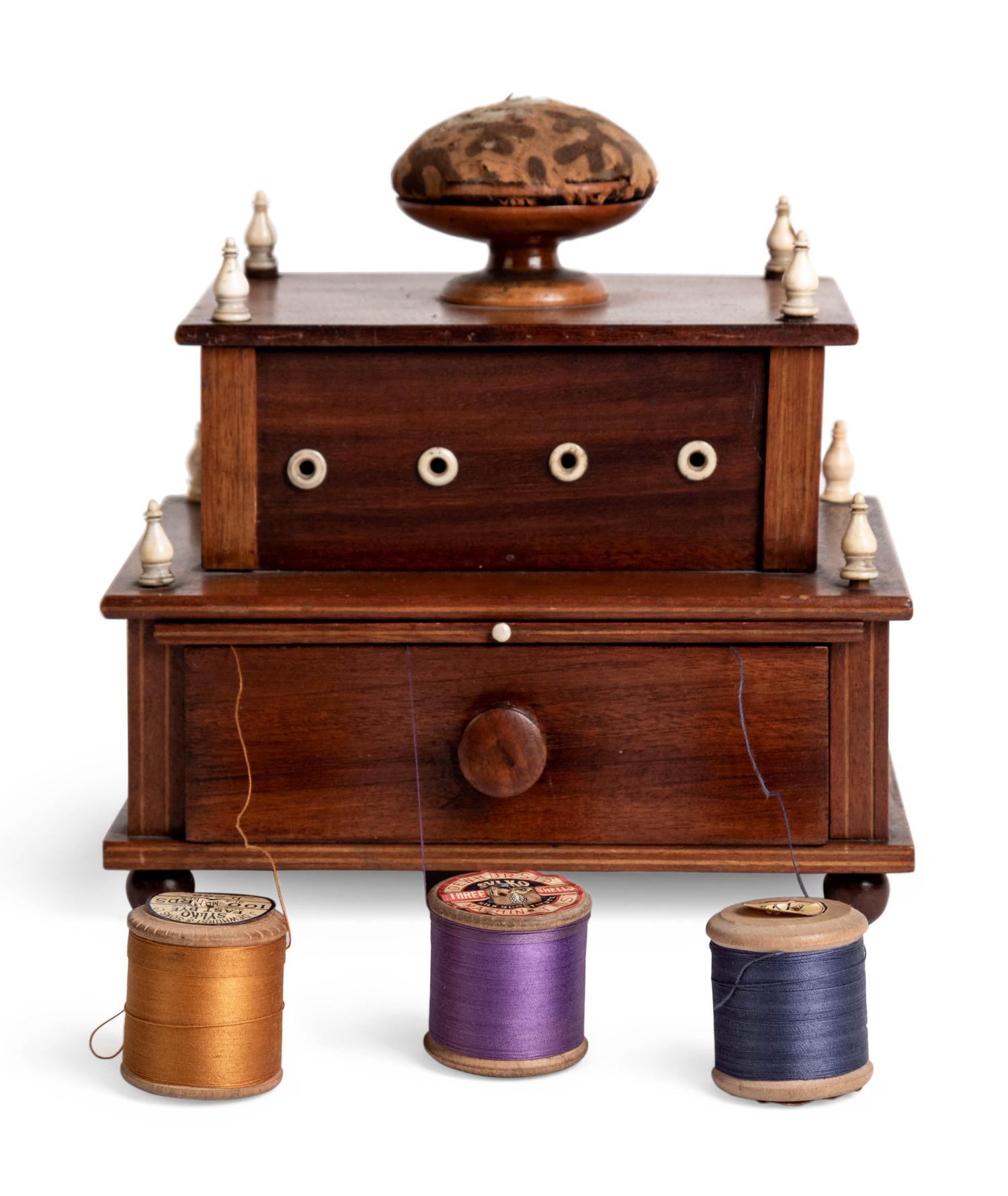 A Regency Inlaid Mahogany Sewing Box