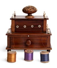 A Regency Inlaid Mahogany Sewing Box