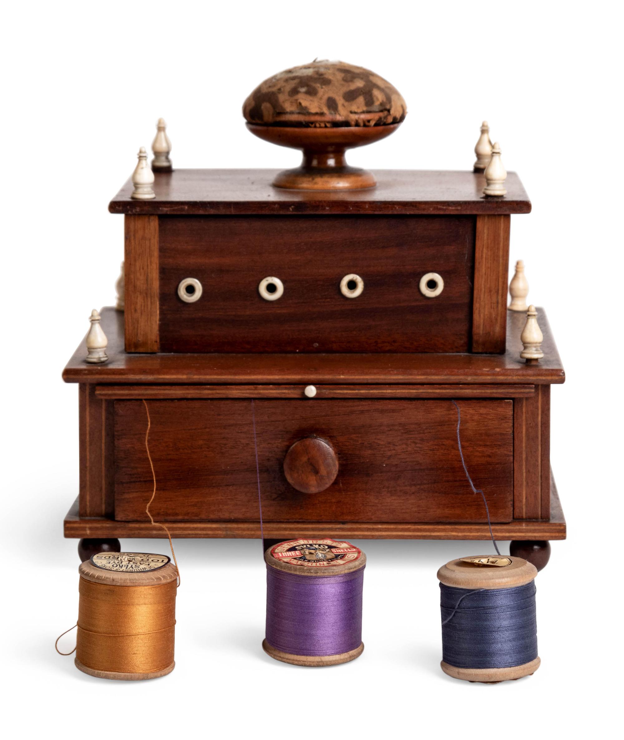 A Regency Inlaid Mahogany Sewing Box