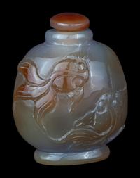 Five Chinese Agate Snuff Bottles