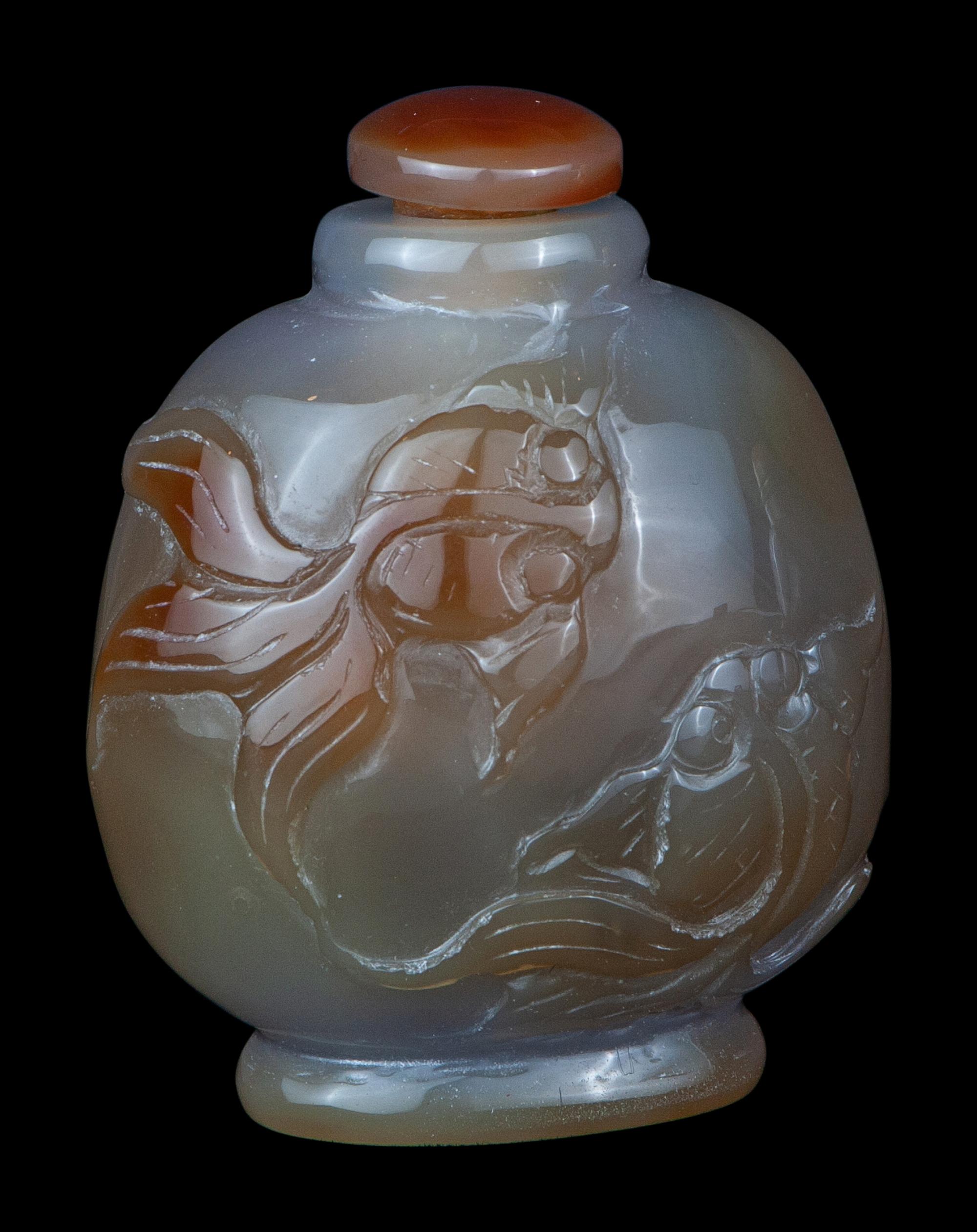 Five Chinese Agate Snuff Bottles