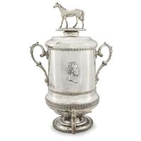Large silver-plated presentation hot water urn The spigot marked J. & H. Jones, Philadelphia, PA, circa 1870