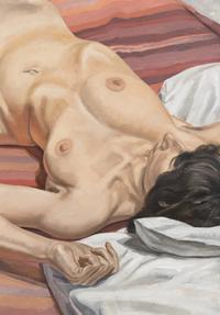 Nude on Striped Drape, 1967