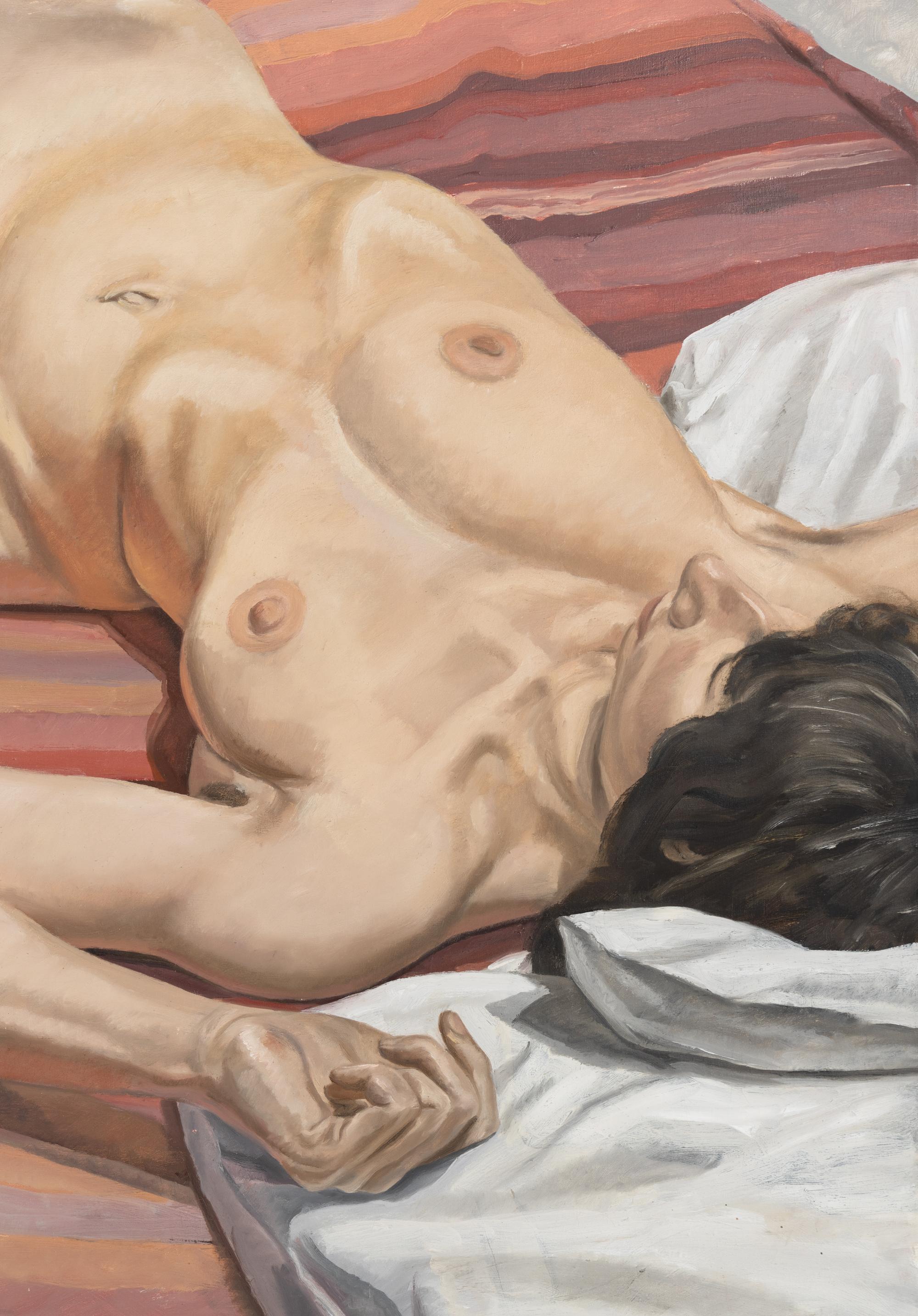 Nude on Striped Drape, 1967