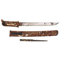 Shibayama Inlaid Wood Tanto Koshirae