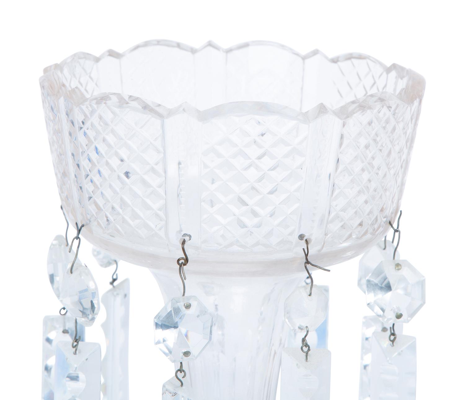 Two Pairs of Cut Glass Girandoles — 19TH CENTURY