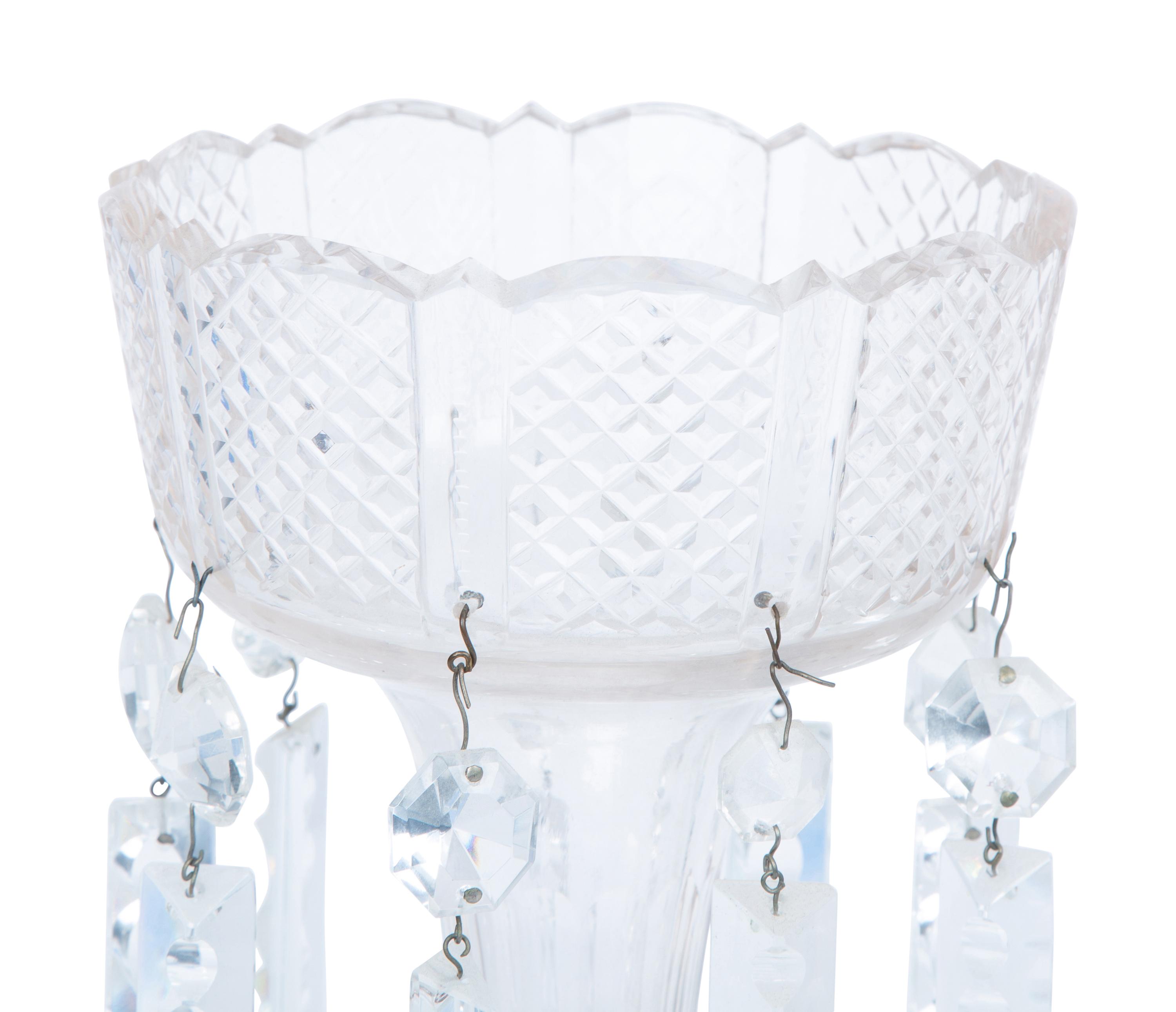 Two Pairs of Cut Glass Girandoles — 19TH CENTURY
