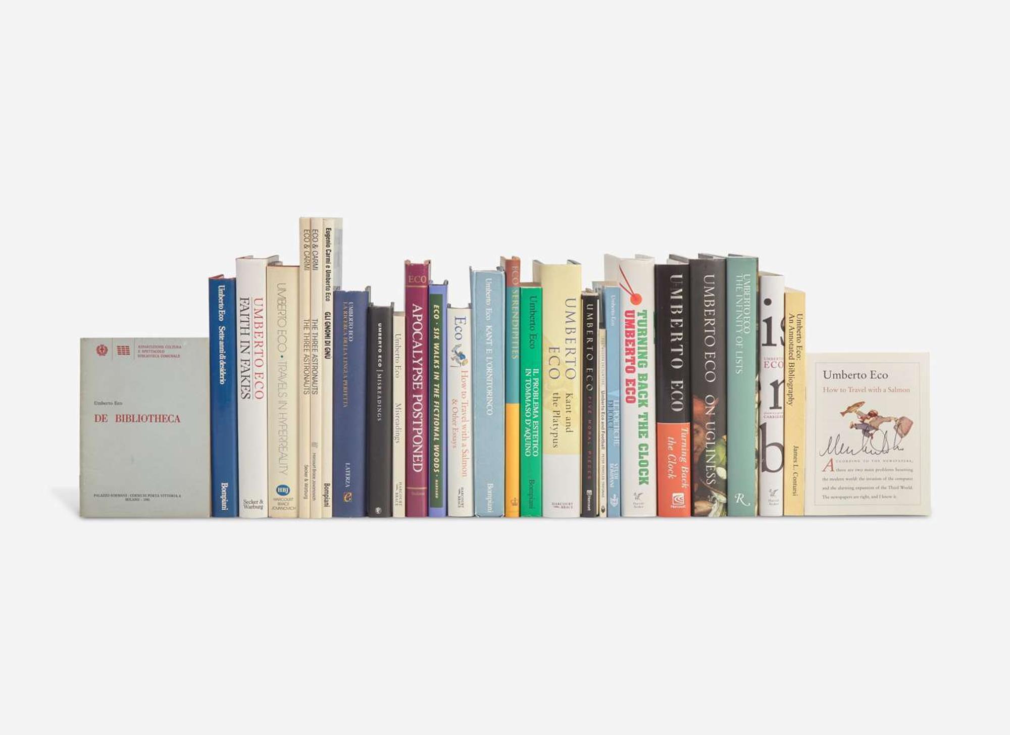 [Literature] Eco, Umberto: Group of 26 Signed Works
