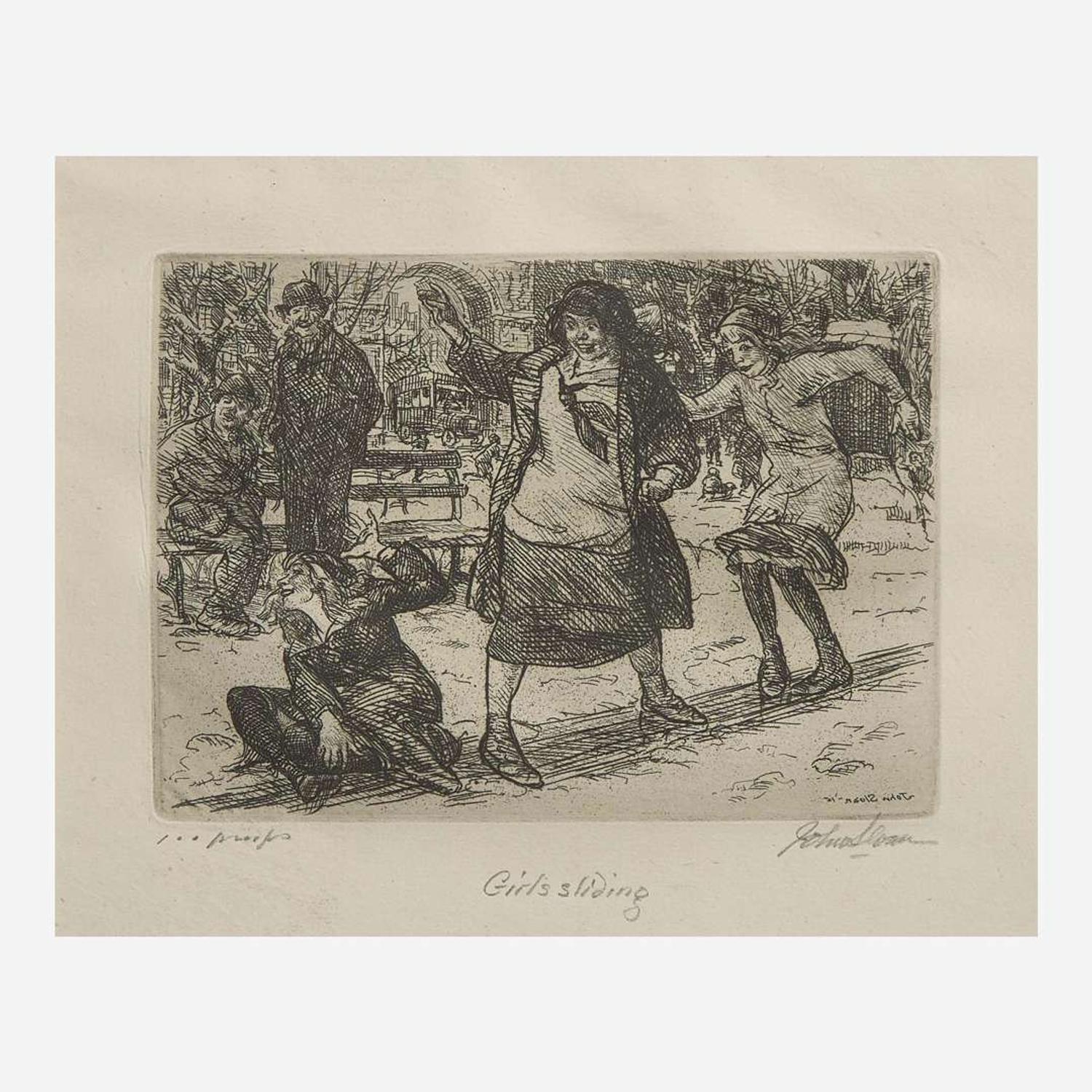 John French Sloan (American, 1871-1951) A Group of Four Etchings