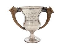 An American Silver and Antler Mounted Trophy — Unknown Maker, circa 1910
