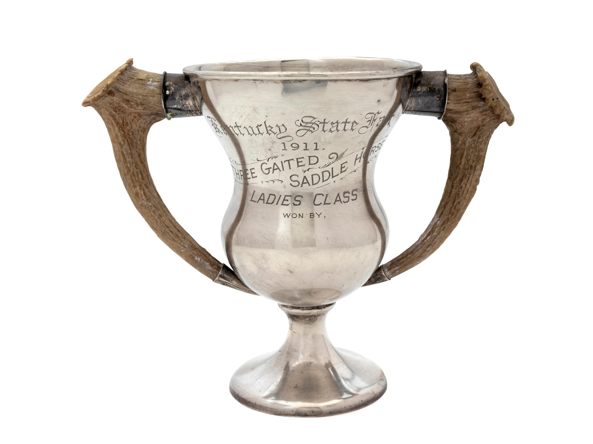 An American Silver and Antler Mounted Trophy — Unknown Maker, circa 1910