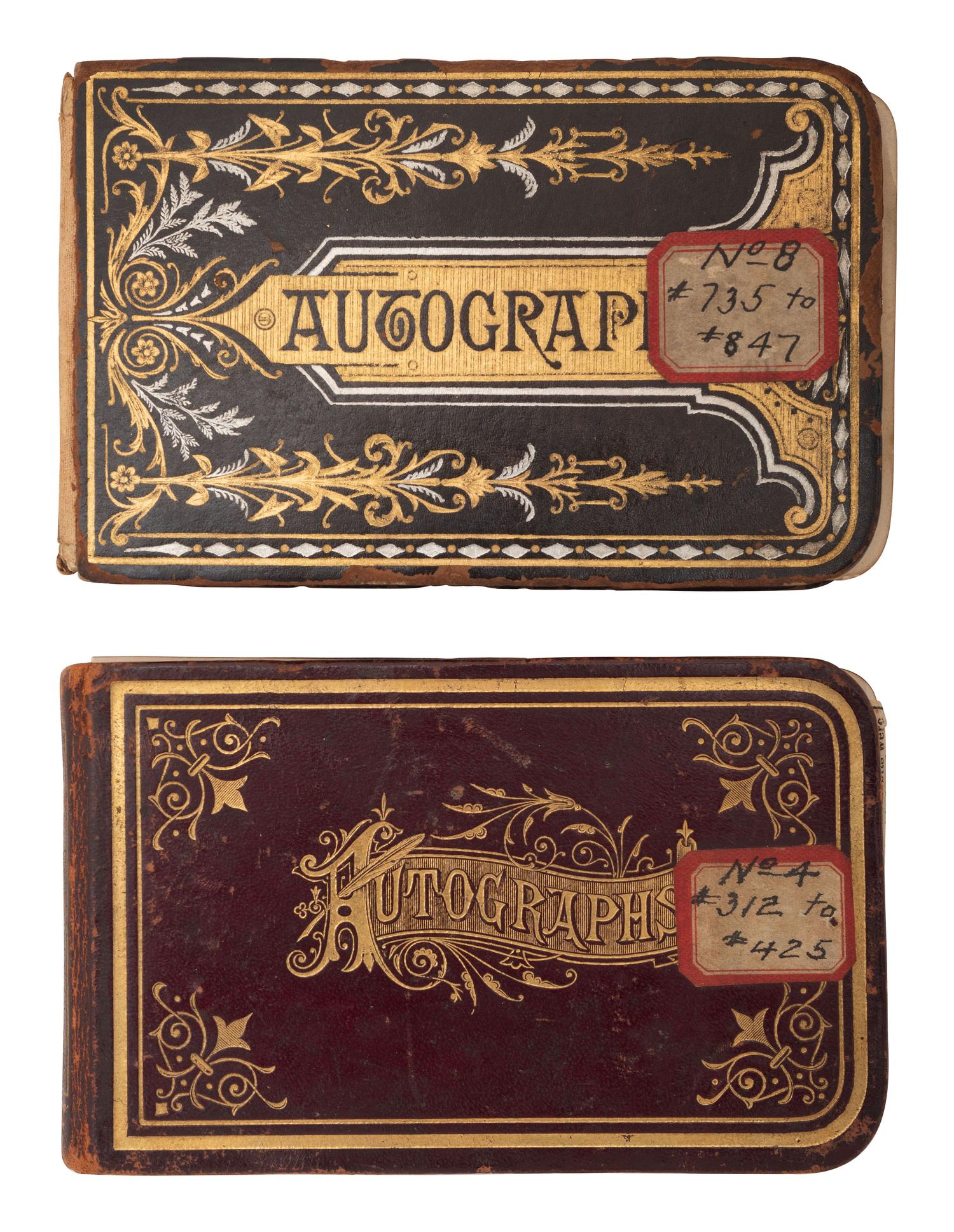 HAYES, Rutherford B. (1822-1893). Autograph book featuring signature of Hayes ("R.B. Hayes"), as President, and members of his cabinet and the 45th US Congress.