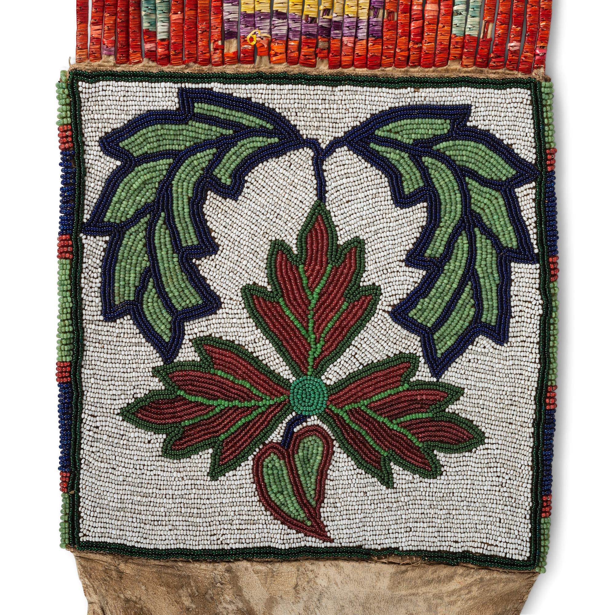 Plateau Beaded Hide Tobacco Bag