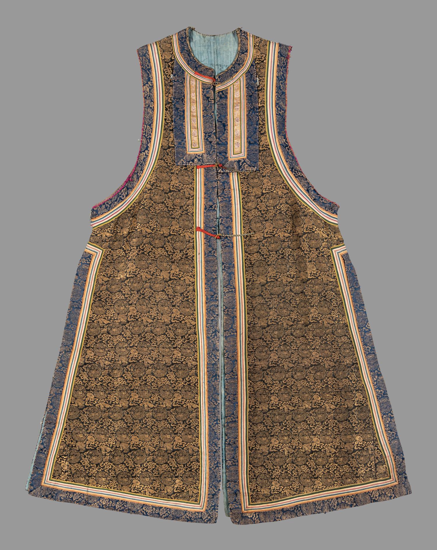 Two Brocade Woven Silk Lady's Vests