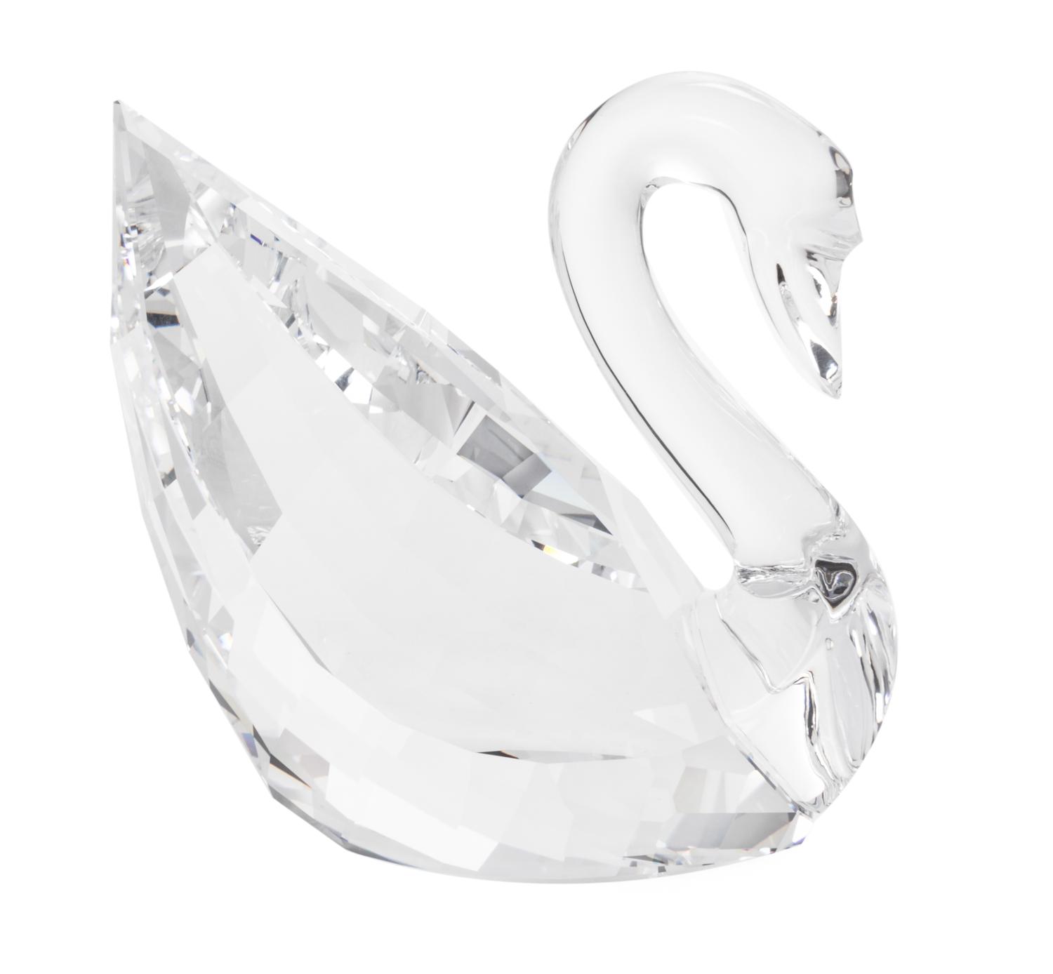 A Swarovski Glass Maxi Swan Height 6 1/2 inches.