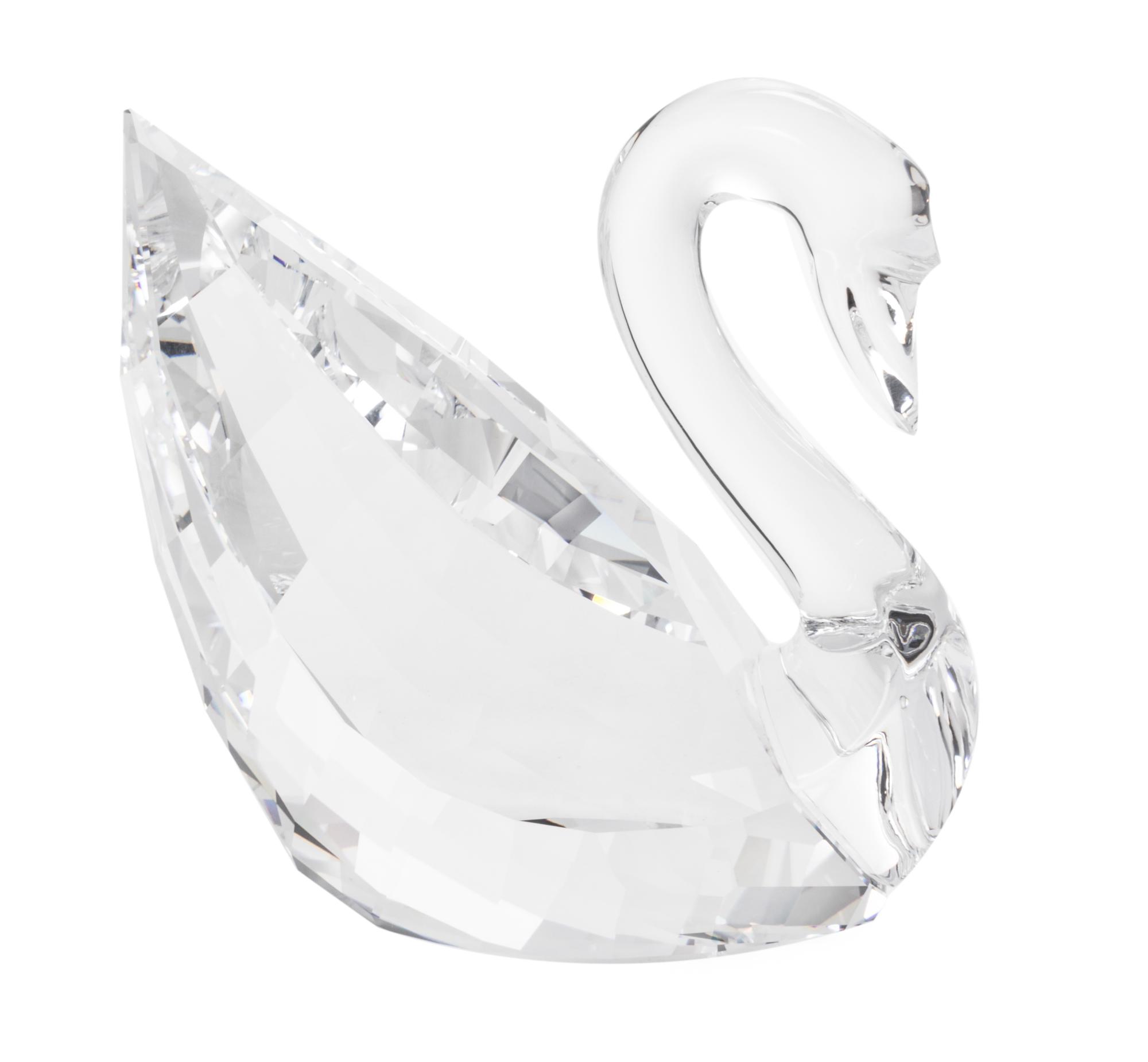 A Swarovski Glass Maxi Swan Height 6 1/2 inches.