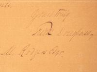DOUGLASS, Frederick (1817-1895). Autograph letter signed ("Fredk. Douglass"), to M. M. Rodgers. Washington DC, 30 November 1888.