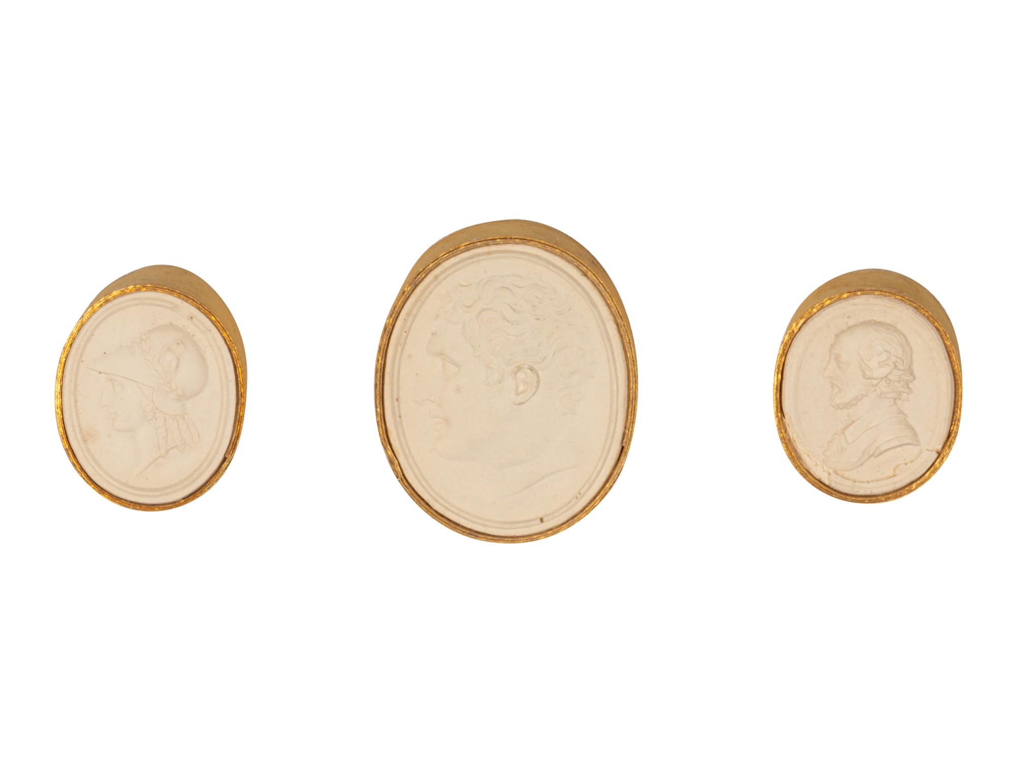 Sixteen Framed Groups of Grand Tour Plaster Intaglios