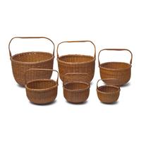 A Group of Six Graduated Nantucket Lightship Baskets