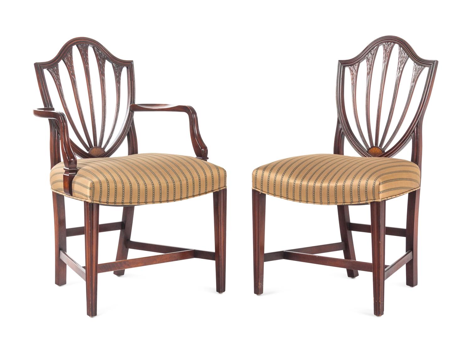 A Set of Twelve George III Style Mahogany Dining Chairs