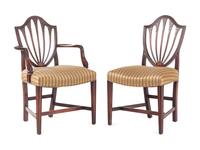 A Set of Twelve George III Style Mahogany Dining Chairs