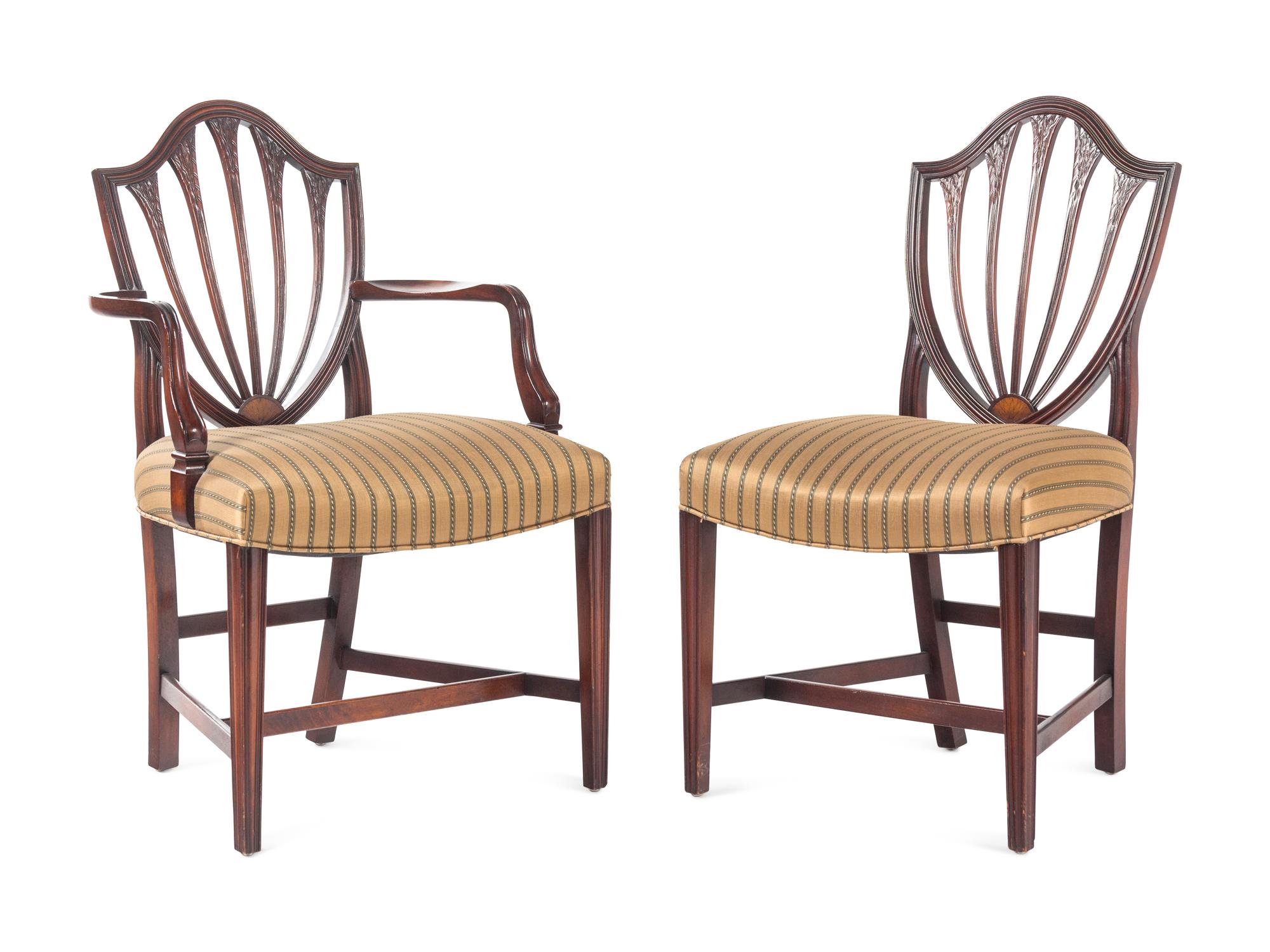 A Set of Twelve George III Style Mahogany Dining Chairs