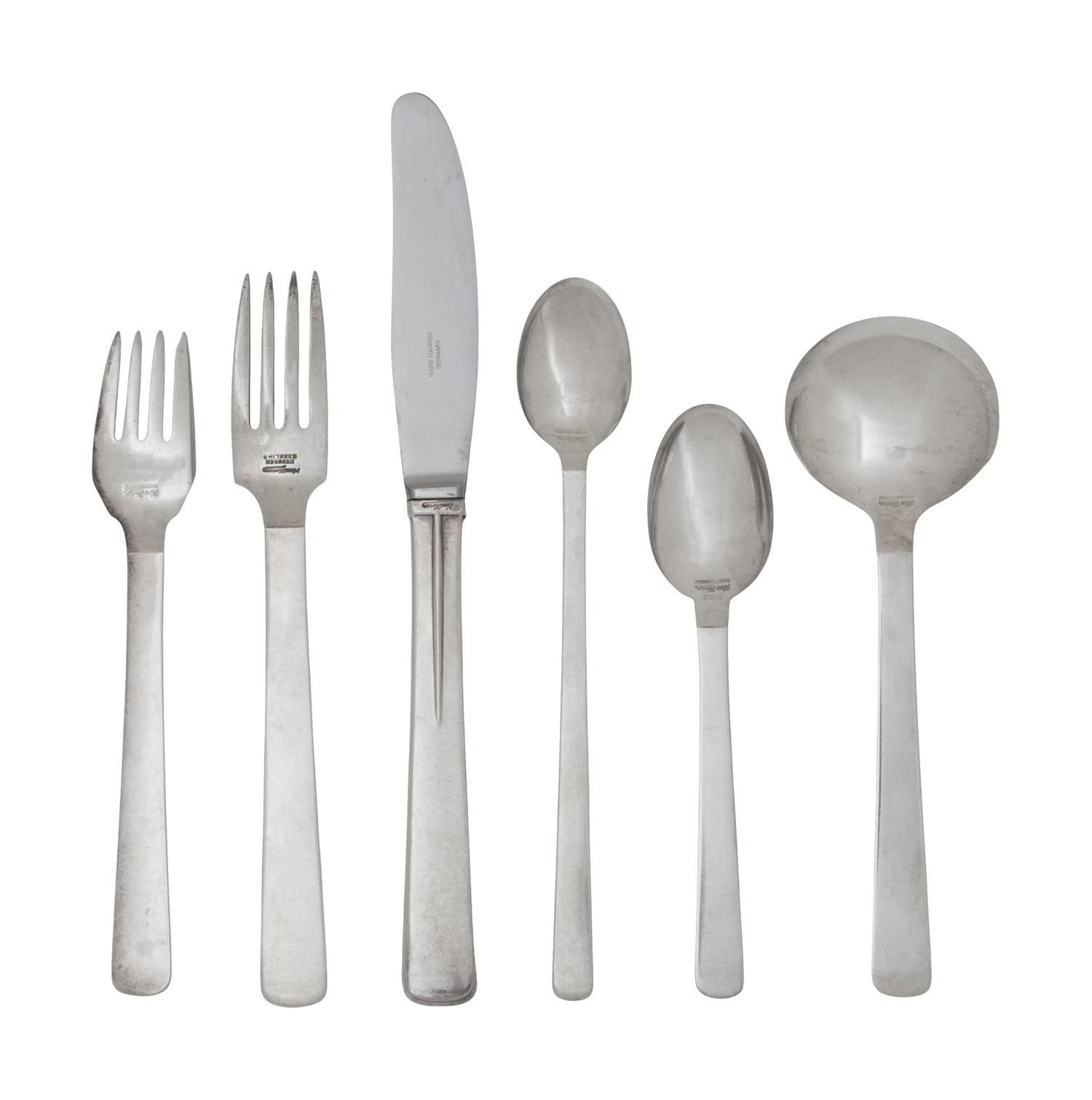 A Danish Silver Flatware Service