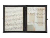 [WHALING]. HODGSON, James. Autograph letter signed ("James Hodgson"), as First Officer of Ship Arabella, to Charles Milton Salmon (1824-1904). Ship Arabella , S. Lat 38.20 Long. 26.00 W, 17 December 1847.