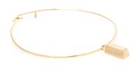 An 18 Karat Yellow Gold Ingot Pendant and Neckwire, Cartier, 35.50 dwts.