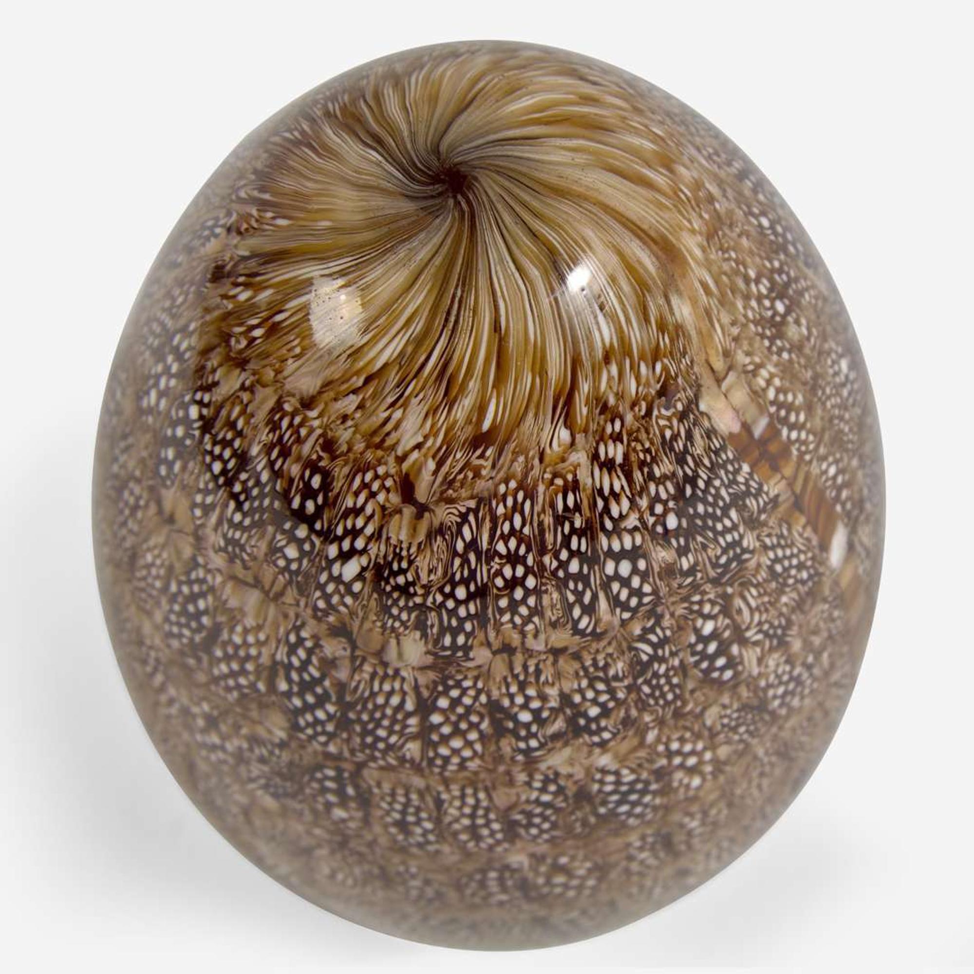 Ludovico Diaz de Santillana (Italian, 1931-1989) Murrini Glass Egg, Venini, Italy, circa 1965-70