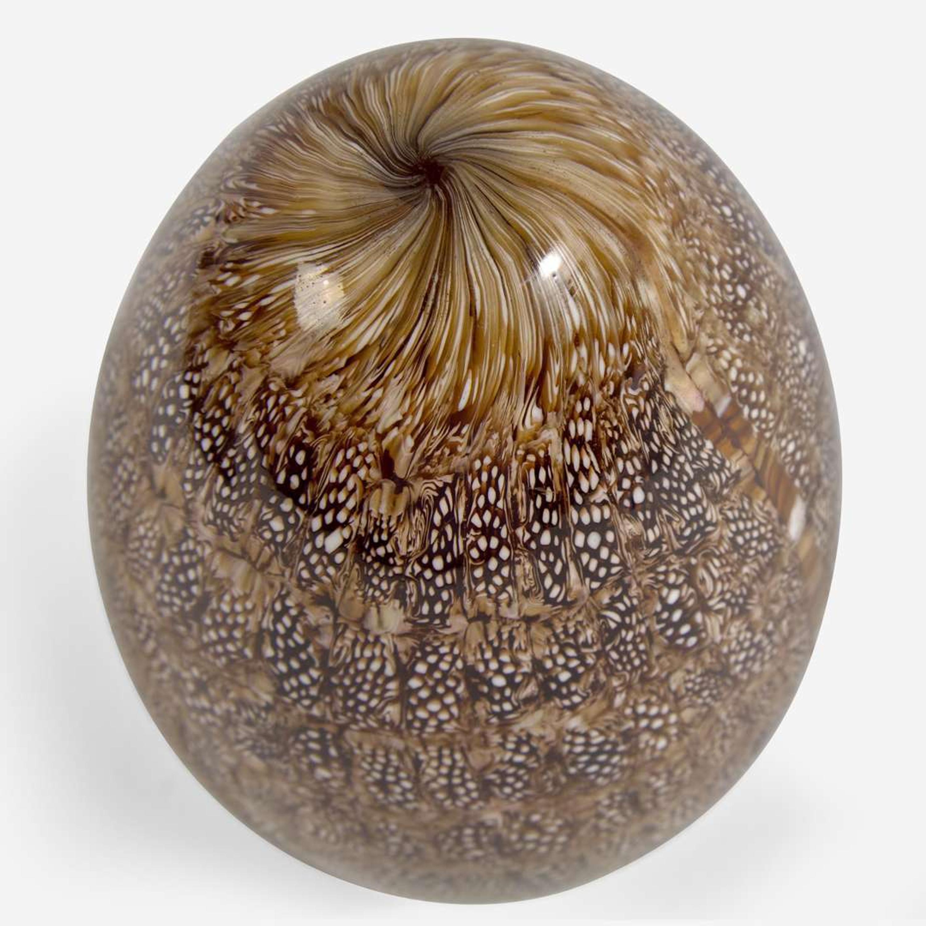 Ludovico Diaz de Santillana (Italian, 1931-1989) Murrini Glass Egg, Venini, Italy, circa 1965-70