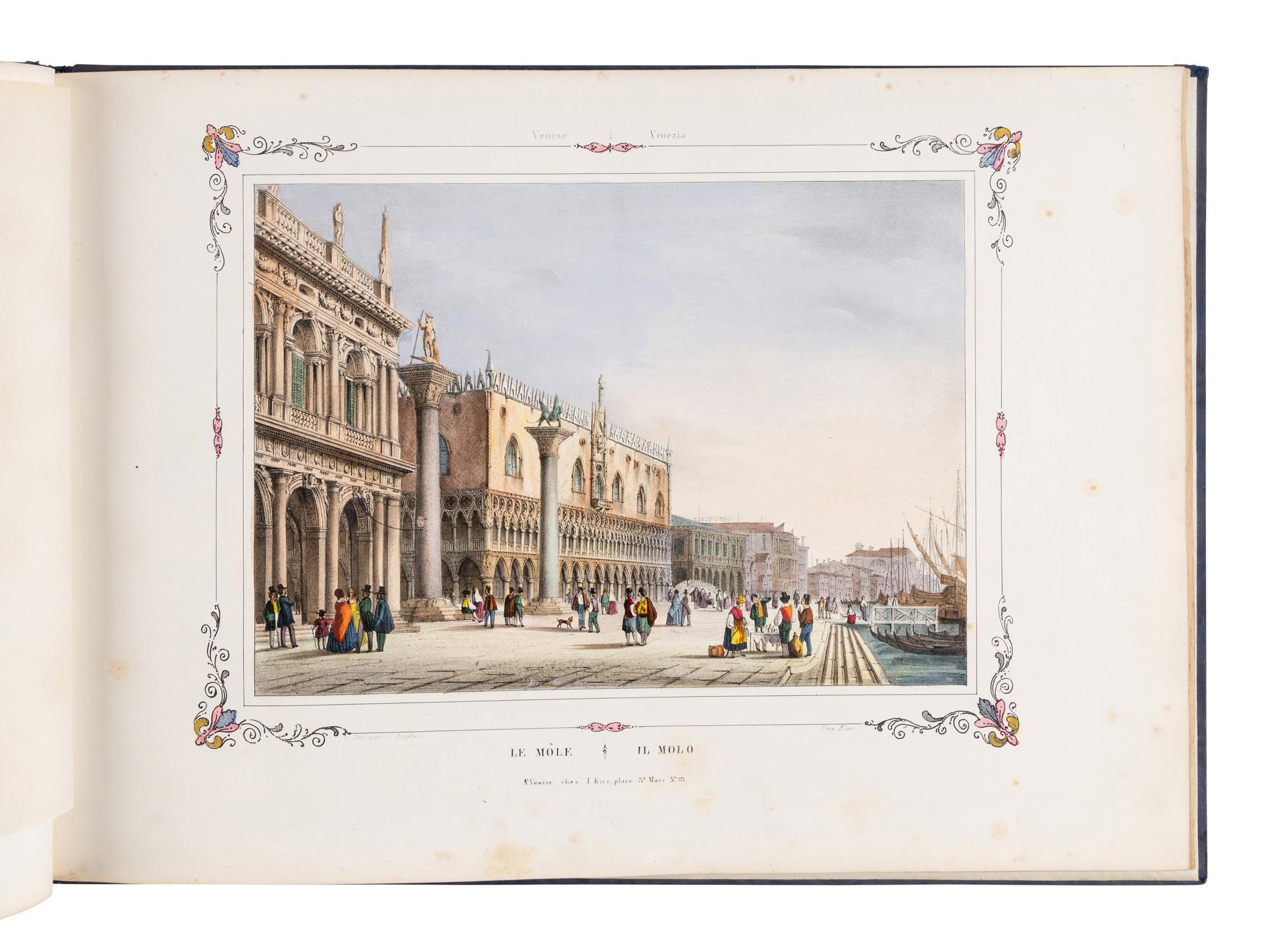 BORGHESI, Giovanni Battista (1790-1846). Le Principali Vedute di Venezia . Venice: Giuseppe Kier, [ca 1843].
