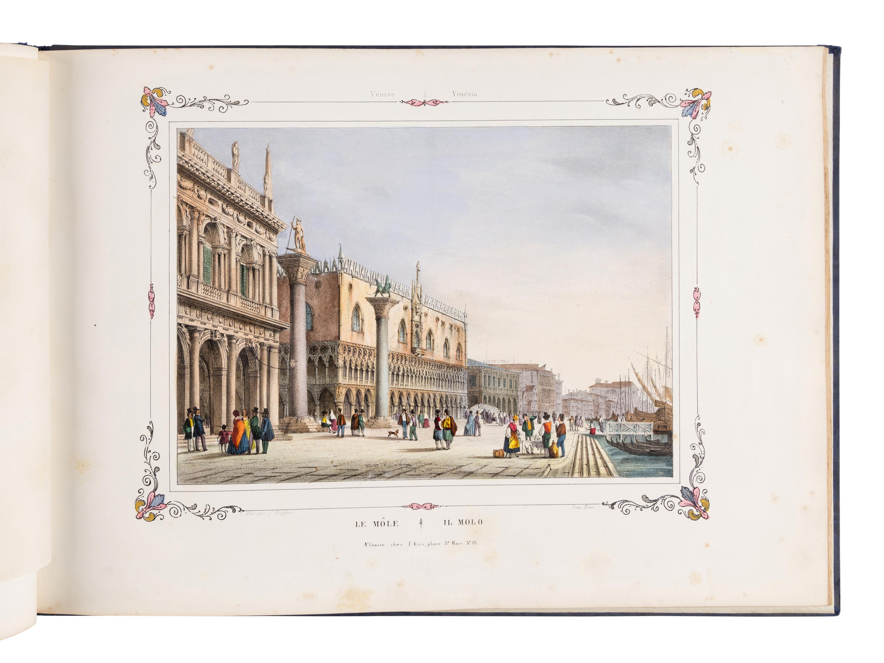 BORGHESI, Giovanni Battista (1790-1846). Le Principali Vedute di Venezia . Venice: Giuseppe Kier, [ca 1843].