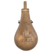 Rare Ames Fouled Anchor Naval Powder Flask